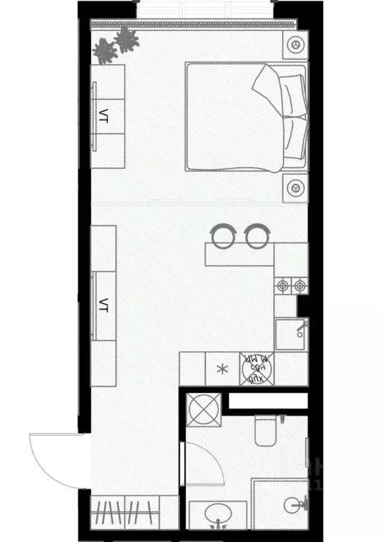 Студия Краснодарский край, Сочи ул. Ленина, 290/8к2 (32.7 м) - Фото 0