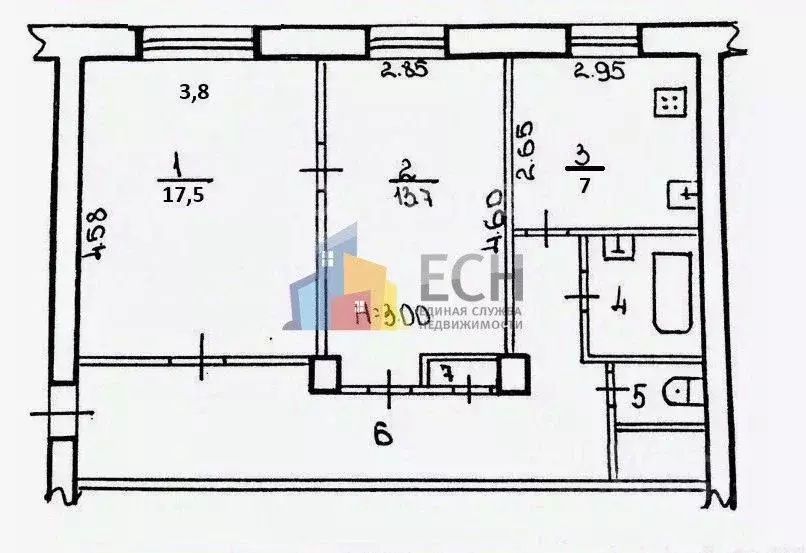 2-к кв. Тульская область, Тула ул. Металлургов, 39 (54.7 м) - Фото 2
