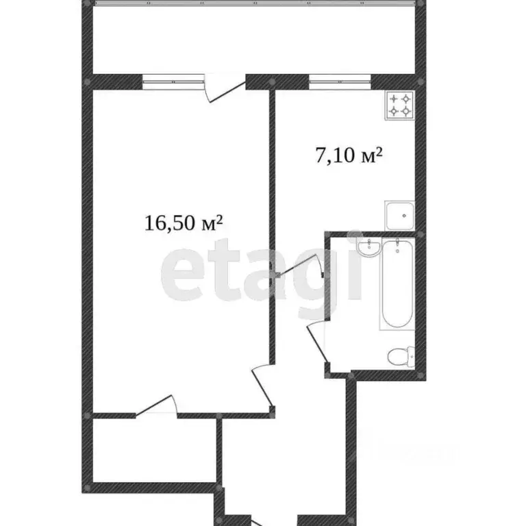 1-к кв. Белгородская область, Белгород ул. Костюкова, 9 (33.0 м) - Фото 1