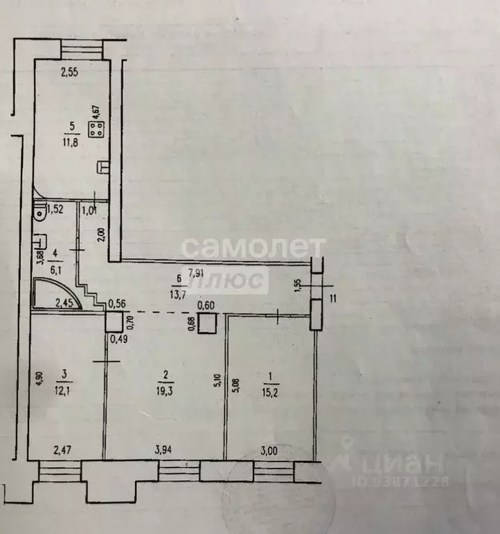 3-к кв. Башкортостан, Уфа ул. Победы, 15 (78.2 м) - Фото 2