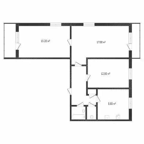 3-комнатная квартира: Тобольск, 6-й микрорайон, 37 (60.6 м) - Фото 0