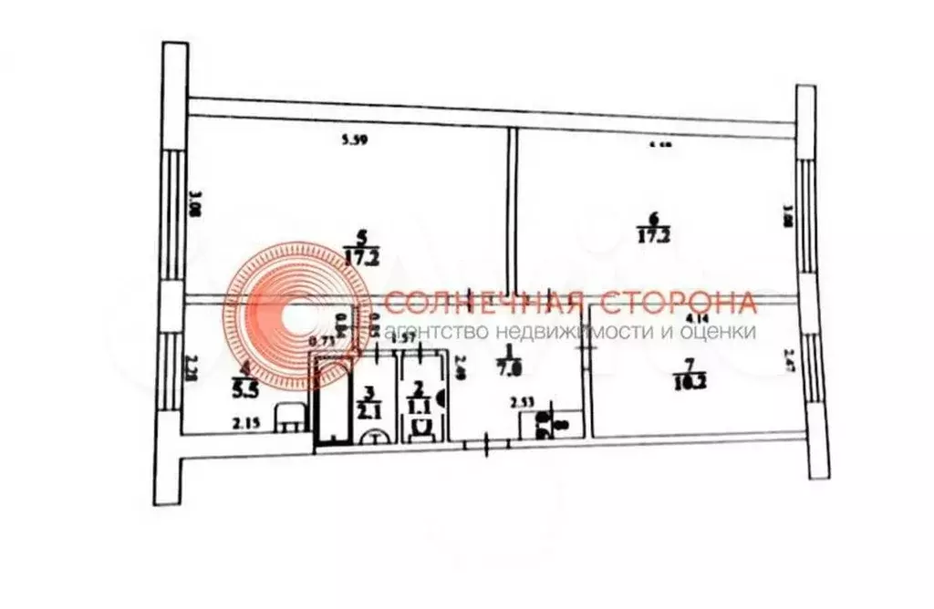 3-к. квартира, 60 м, 1/5 эт. - Фото 0