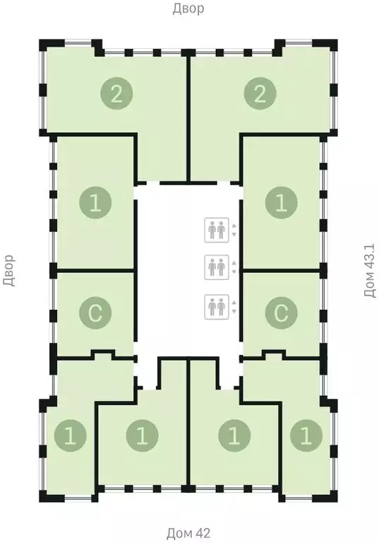 Квартира-студия: Новосибирск, Большевистская улица, 43/2с (41.47 м) - Фото 1