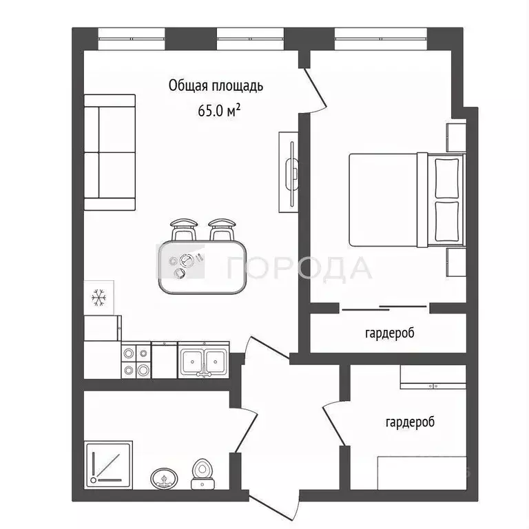 2-к кв. Новосибирская область, Новосибирск Московская ул., 77 (65.0 м) - Фото 2