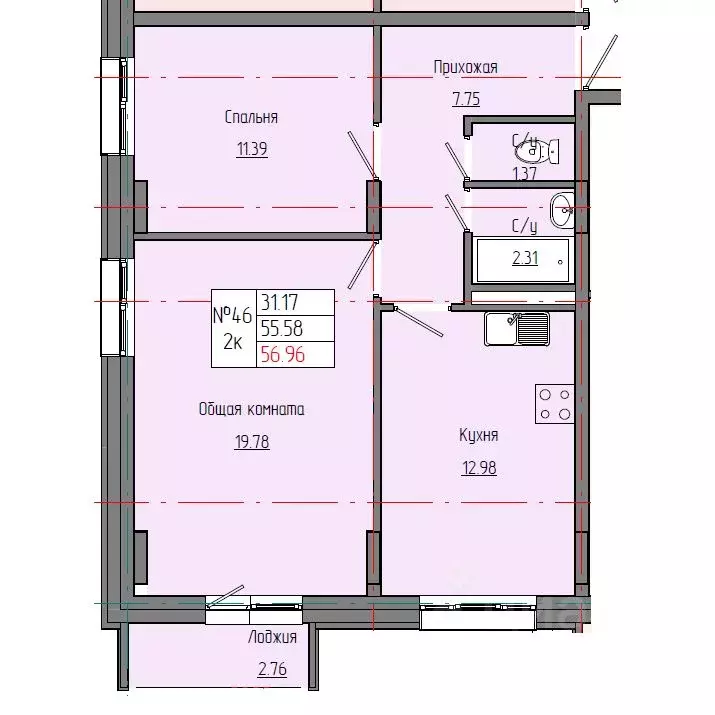 2-к кв. Саха (Якутия), Якутск ул. Александра Захарченко, 7 (56.3 м) - Фото 0