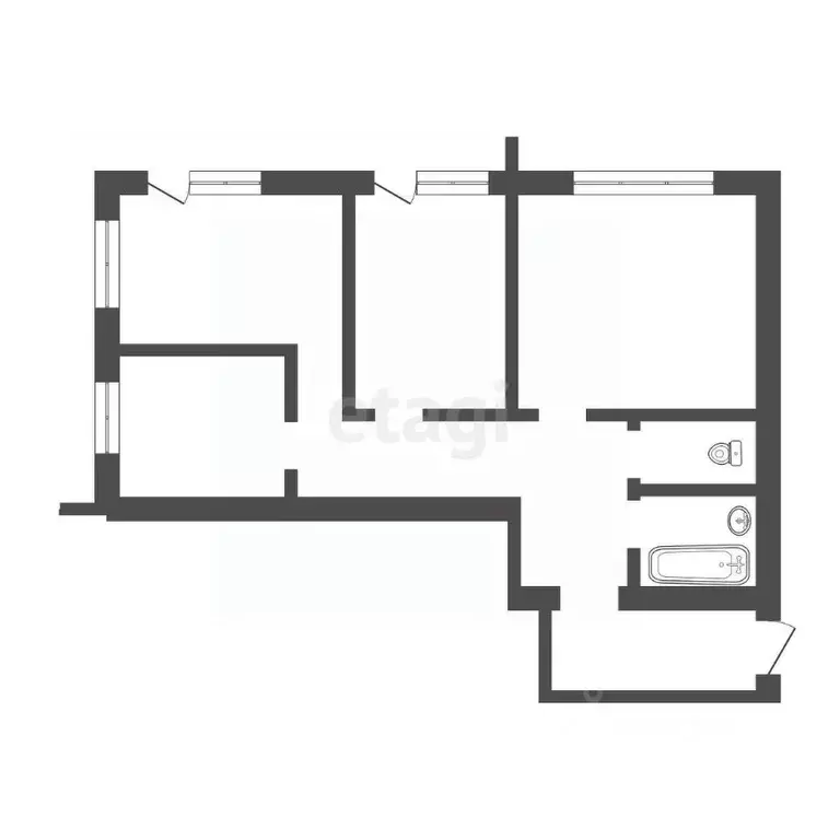 3-к кв. Ставропольский край, Ставрополь ул. Доваторцев, 90к1 (78.35 м) - Фото 1