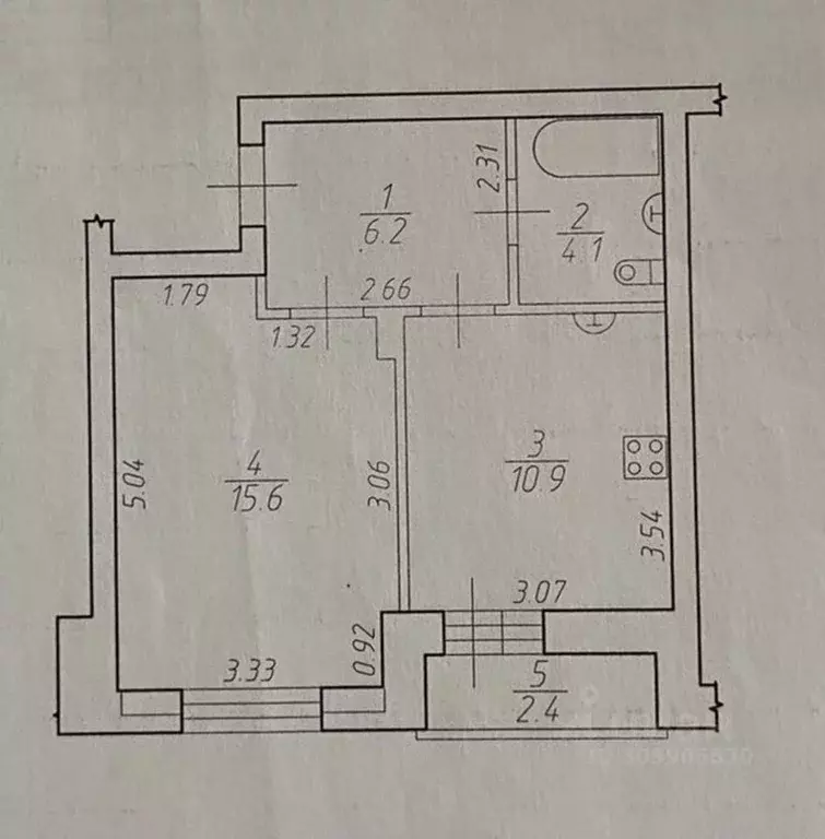 2-к кв. Тюменская область, Тобольск 7А мкр, 23В (36.0 м) - Фото 0