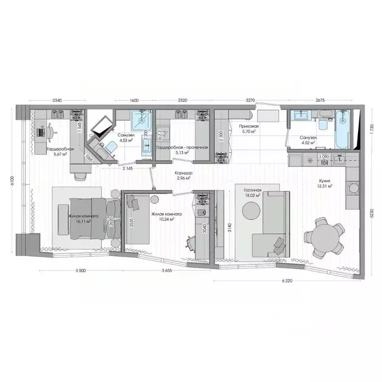 4-к кв. Приморский край, Владивосток ул. Нейбута (87.36 м) - Фото 1