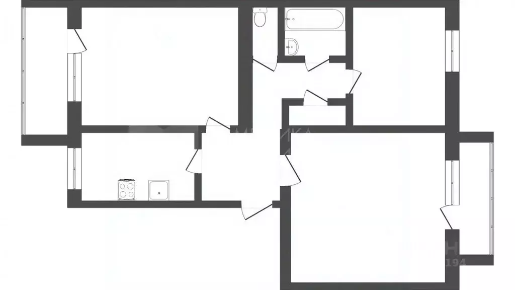2-к кв. Тюменская область, Тюмень Северная ул., 6 (59.7 м) - Фото 2
