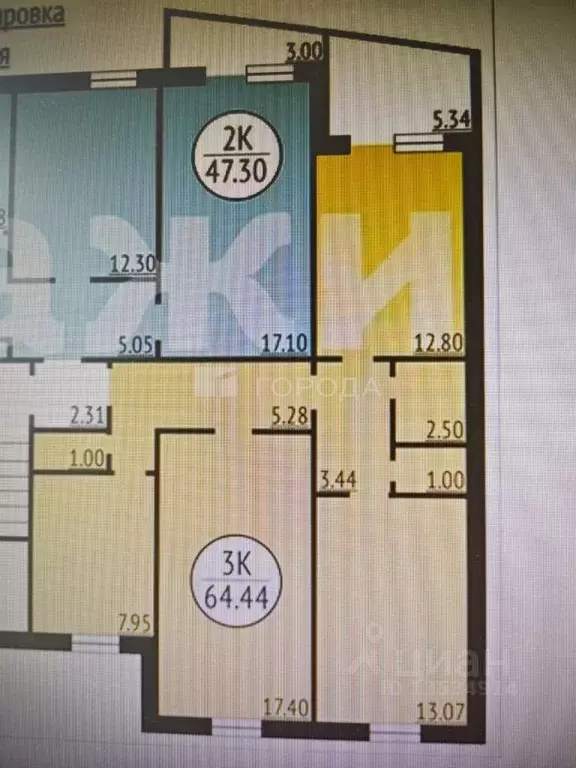 3-к кв. Алтайский край, Барнаул ул. Бехтерева, 8 (66.0 м) - Фото 1