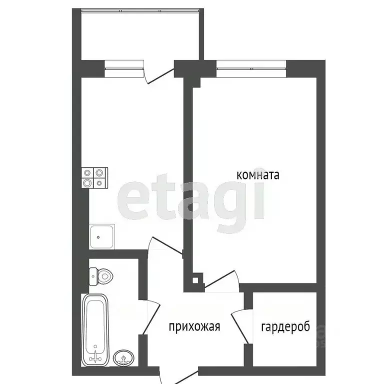1-к кв. Ростовская область, Ростов-на-Дону пер. Крючкова, 1/20 (40.6 ... - Фото 1
