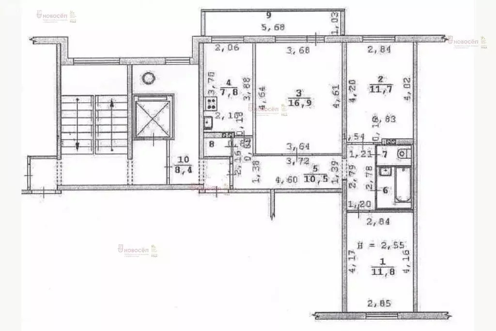 3-комнатная квартира: Екатеринбург, Родонитовая улица, 30 (63.6 м) - Фото 1