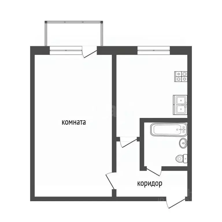 1-к кв. Иркутская область, Иркутск ул. Жукова, 1 (32.0 м) - Фото 2