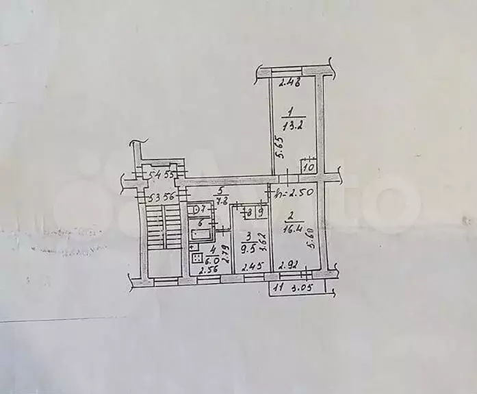 3-к. квартира, 57,9 м, 4/5 эт. - Фото 0