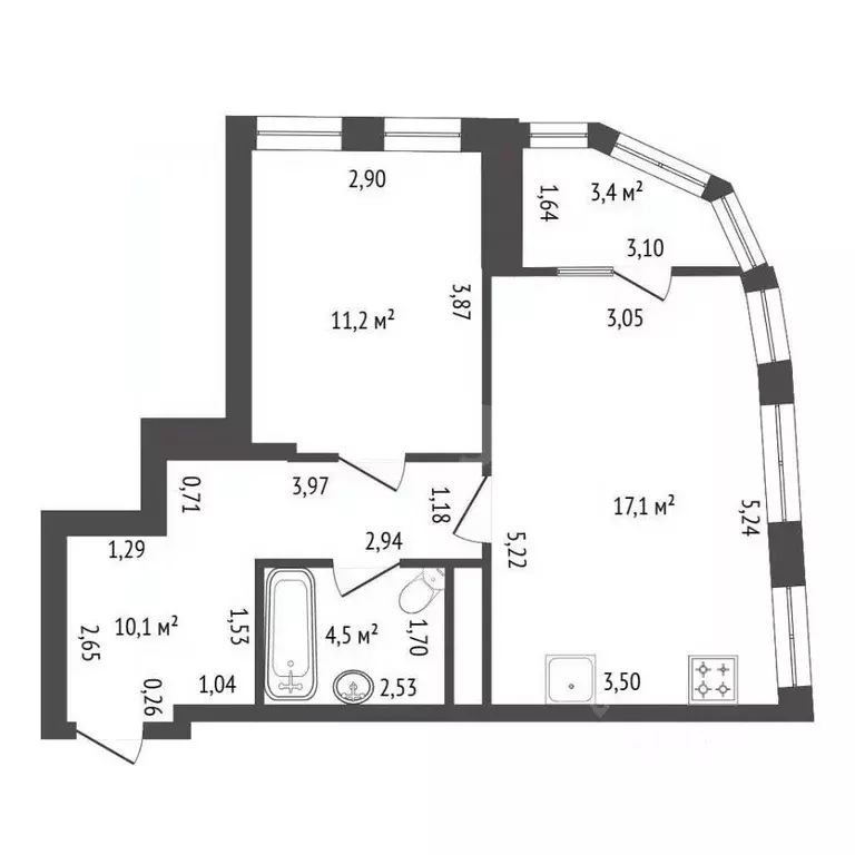 1-к кв. Башкортостан, Уфа Коммунистическая ул., 11/1 (42.9 м) - Фото 1