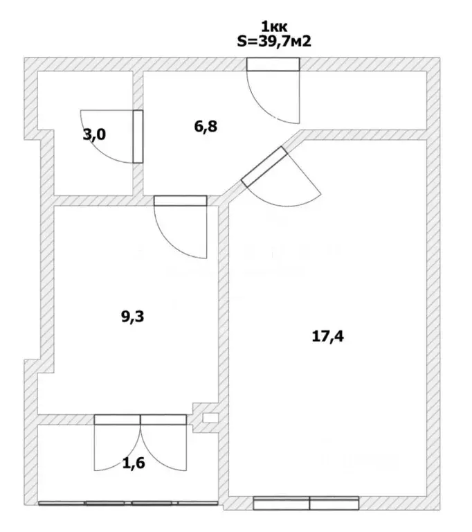 1-к кв. Калининградская область, Калининград ул. Аллея Смелых, 204к2 ... - Фото 2