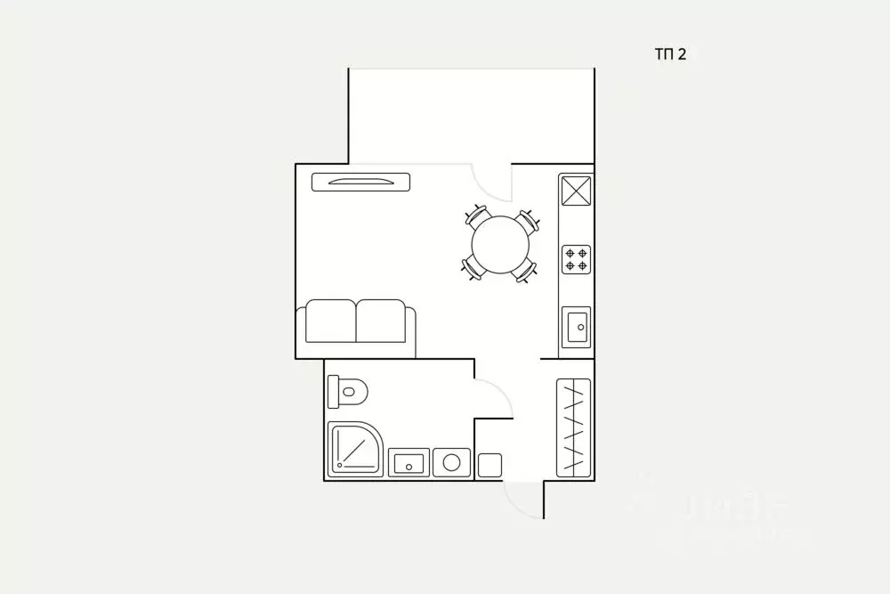 Студия Москва ш. Энтузиастов, 3к1 (29.0 м) - Фото 2