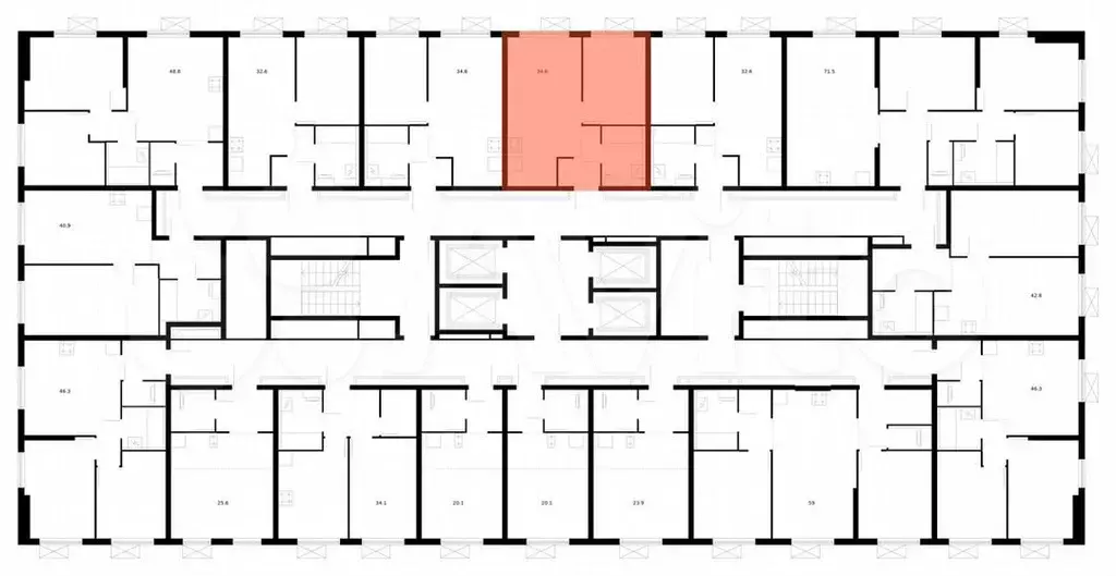 1-к. квартира, 34,6м, 17/33эт. - Фото 0