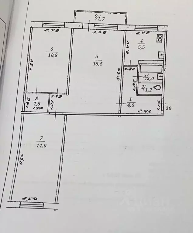 3-к кв. Башкортостан, Уфа Интернациональная ул., 149 (59.2 м) - Фото 0