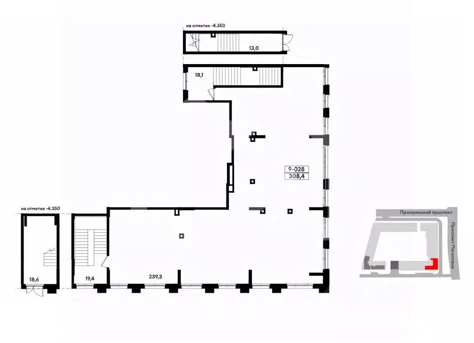 Помещение свободного назначения в Москва Прокшино жилой комплекс (308 ... - Фото 2