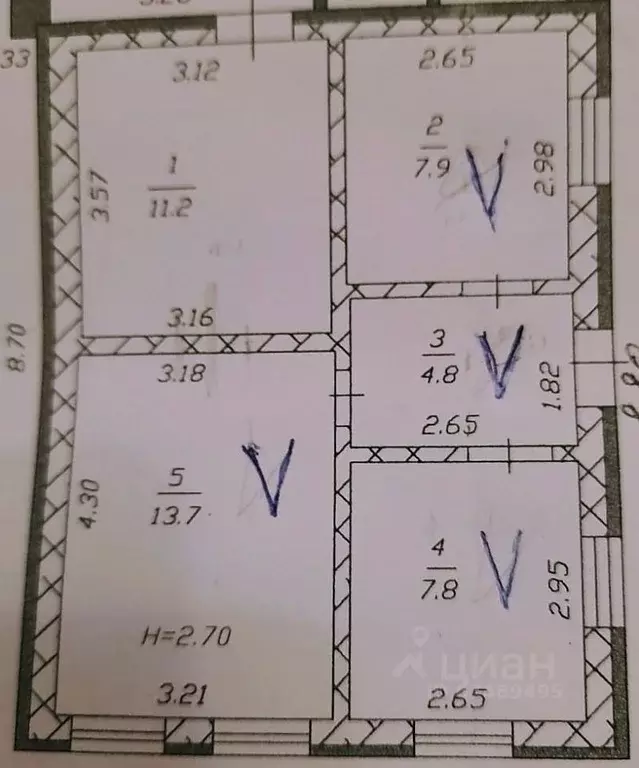 5-к кв. Краснодарский край, Анапа Красноармейская ул., 29 (83.4 м) - Фото 2