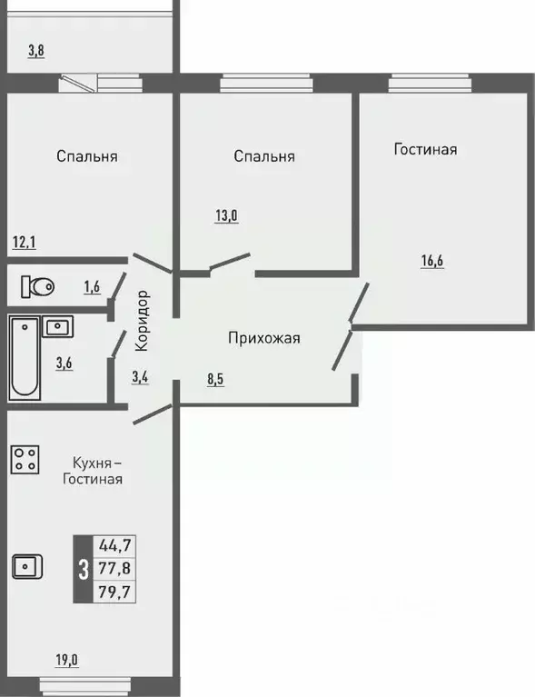 4-к кв. Орловская область, Орловский район, д. Жилина ул. Садовая, 2к2 ... - Фото 0