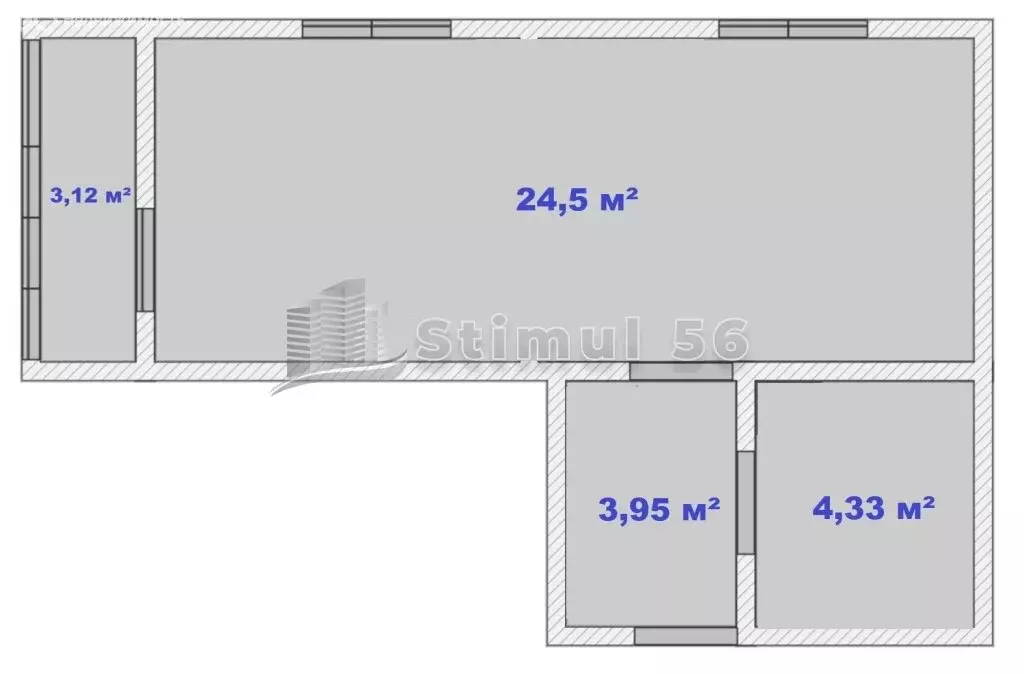 Квартира-студия: Оренбург, улица Поляничко, 6 (33.1 м) - Фото 1