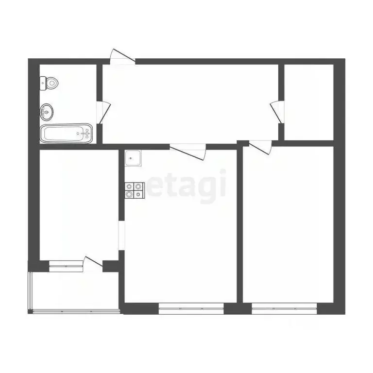2-к кв. Омская область, Омск ул. 5-й Армии, 14 (61.7 м) - Фото 1