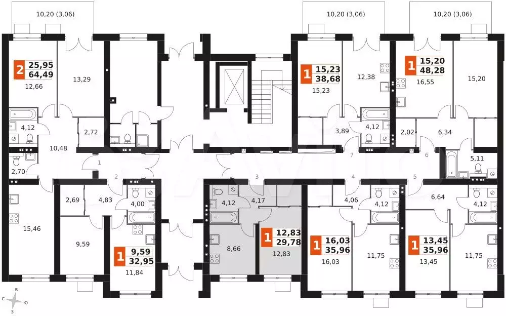 1-к. квартира, 29,8 м, 1/3 эт. - Фото 1