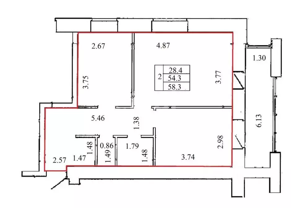 2-к кв. Костромская область, Кострома ул. Ленина, 116 (58.4 м) - Фото 1