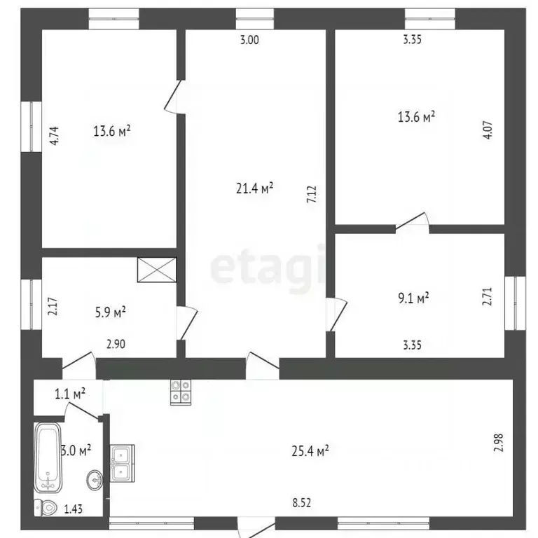 Дом в Крым, Раздольненский район, Славянское с/пос, с. Славянское ул. ... - Фото 2