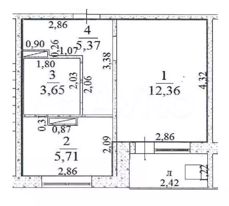 1-комнатная квартира: Ульяновск, улица Александра Невского, 2Бк4 (26.8 ... - Фото 1