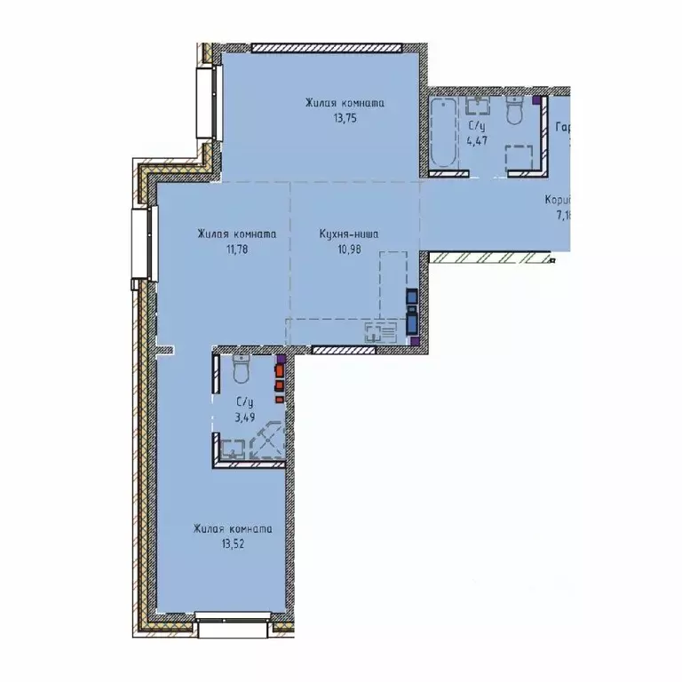 3-к кв. Иркутская область, Иркутск Култукская ул., 16 (67.4 м) - Фото 0