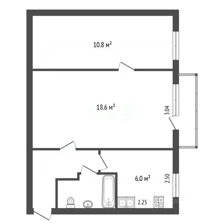 2-к кв. Москва Халтуринская ул., 7АК2 (43.5 м) - Фото 1