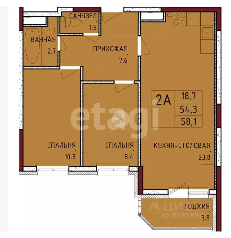 2-к кв. Тульская область, Тула городской округ, с. Осиновая Гора ул. ... - Фото 1