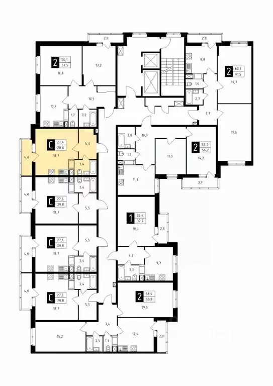 Студия Московская область, Подольск Красная Горка мкр, ул. Садовая, 14 ... - Фото 1