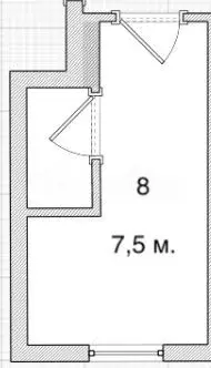 Квартира-студия, 10 м, 1/5 эт. - Фото 0