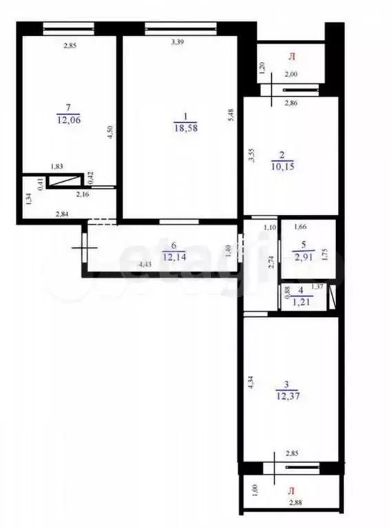 3-к. квартира, 70 м, 10/10 эт. - Фото 0