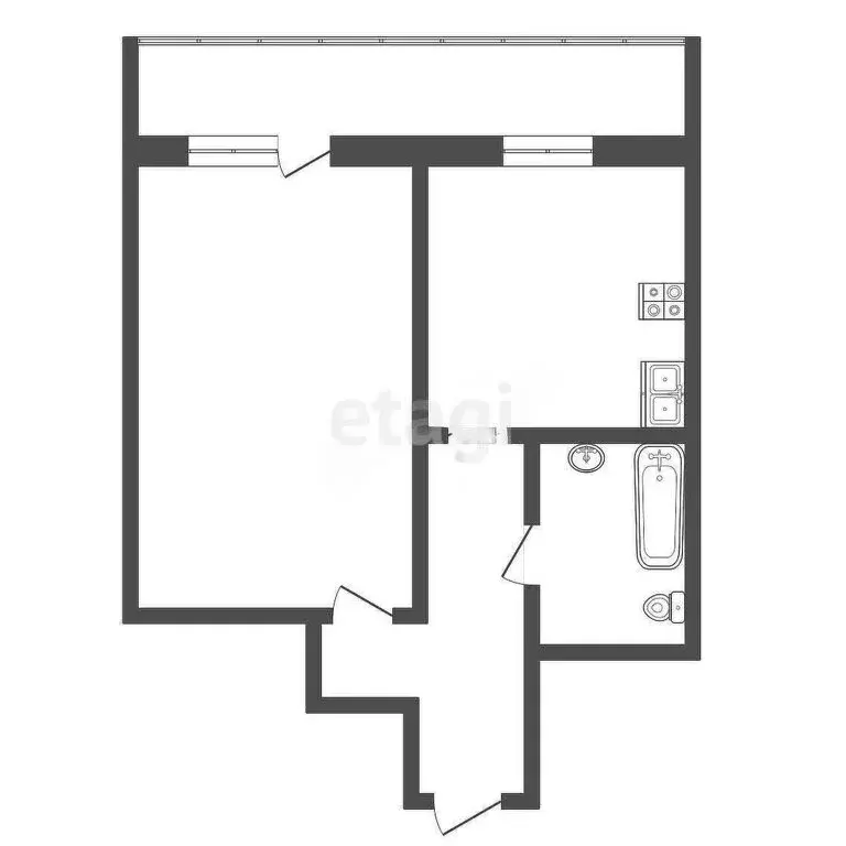 1-комнатная квартира: Абакан, улица Щетинкина, 36 (32.2 м) - Фото 0