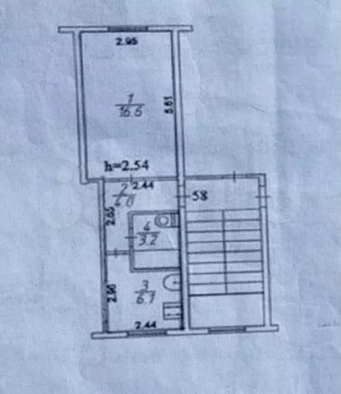 1-к. квартира, 29,9 м, 5/5 эт. - Фото 0