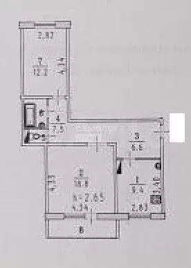 2-к. квартира, 58,4 м, 7/10 эт. - Фото 0