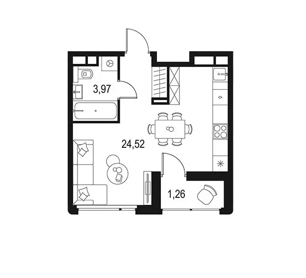 Продаётся квартира-студия, 29.75 м - Фото 0