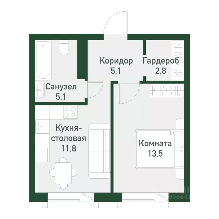 1-к кв. Челябинская область, Челябинский городской округ, пос. ... - Фото 0