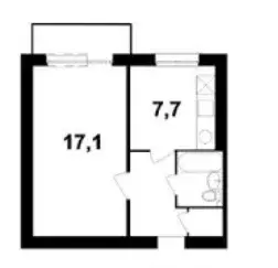 Продаётся 1-к квартира, 32.6 м - Фото 1