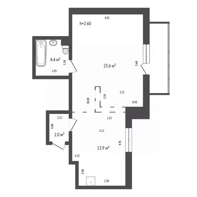 2-к кв. Красноярский край, Красноярск Северный мкр, ул. Водопьянова, 5 ... - Фото 2