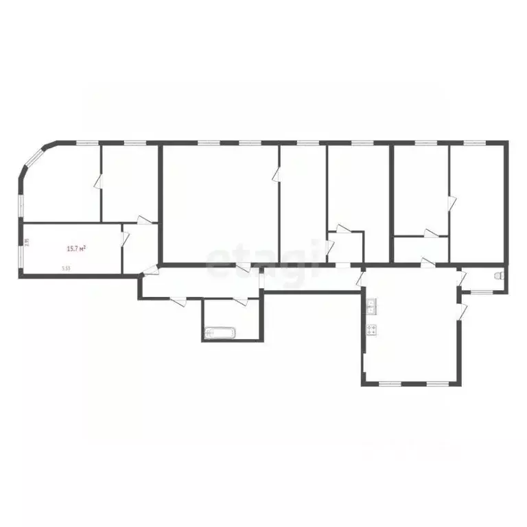 Комната Санкт-Петербург ул. Глинки, 11 (15.0 м) - Фото 2