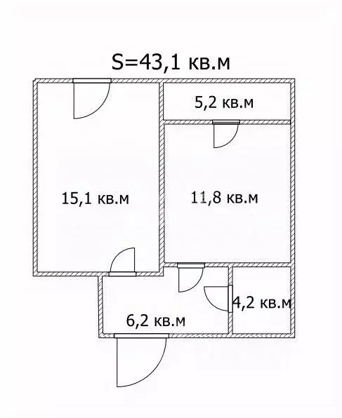 1-к кв. Томская область, Томск ул. Архитекторов, 8 (43.1 м) - Фото 2