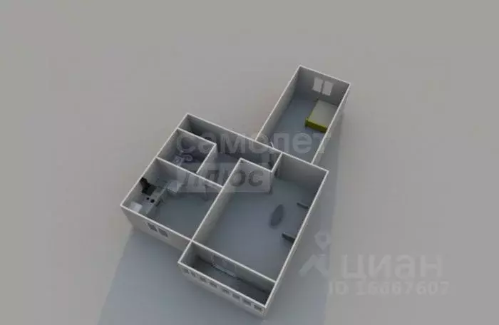 2-к кв. Оренбургская область, пос. Саракташ ул. Мира, 199 (57.2 м) - Фото 2