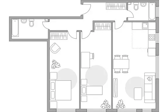 3-комнатная квартира: Москва, улица Лётчика Осканова, 6 (103.2 м) - Фото 1