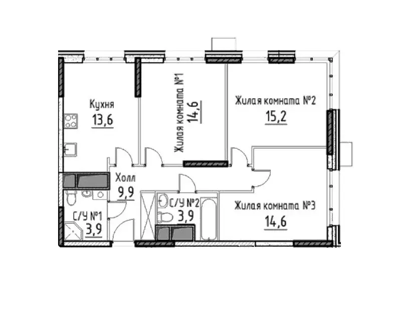 Продаётся 3-к квартира, 75.7 м - Фото 0
